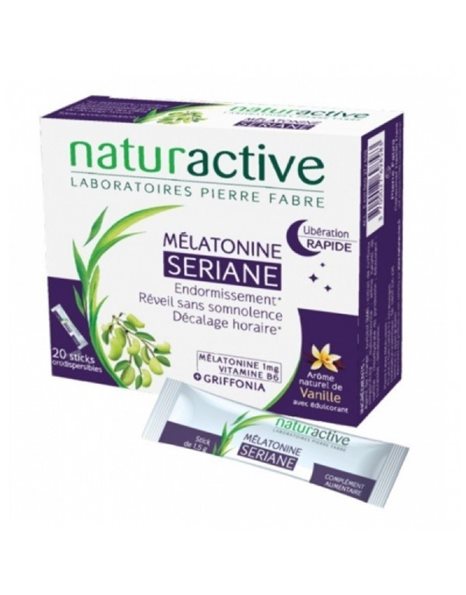 Naturactive Seriane Melatonine Συμπλήρωμα Διατροφής για Ξεκούραστο Ύπνο 20 φακελίσκοι