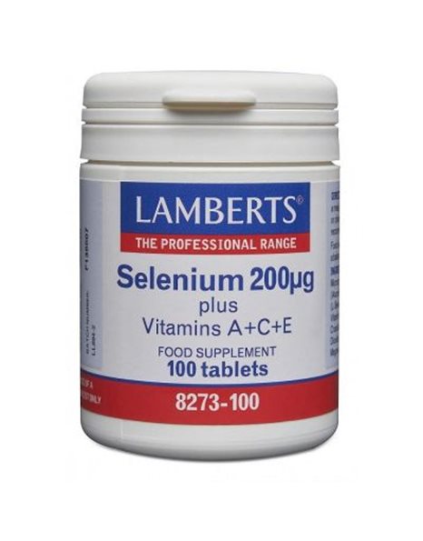 Lamberts Lamberts Selenium 200μg Plus ACE Σελήνιο με Βιταμίνες Α, C, E, 100tabs