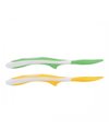 Dr. Brown's Soft-Tip Spoons Μαλακά Κουταλάκια Ταΐσματος (4m+)  Κίτρινο/Πράσινο 2τμχ No.TF011