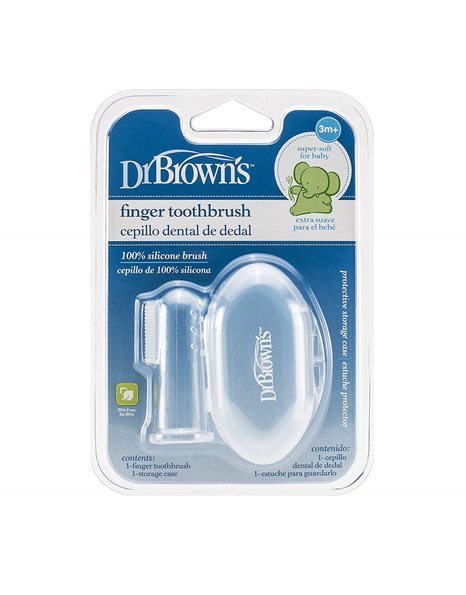 Dr. Brown's Finger Toothbrush 3m+ Βρεφική Δαχτυλική Οδοντόβουρτσα Σιλικόνης 1τμχ No.HG010