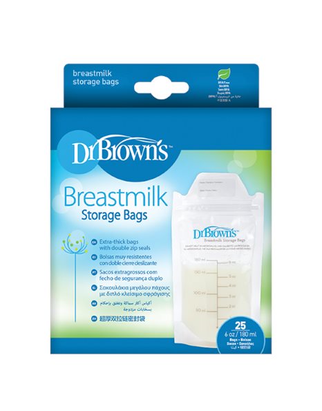 Dr Brown's Σακουλάκια Φύλαξης Μητρικού Γάλακτος 25τμχ No.S4005