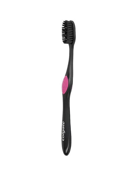 Colgate 360 Black Toothbrush With Charcoal Medium Μαύρη / Κίτρινη 1τμχ