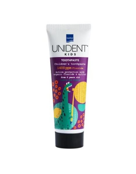 Intermed Unident Kids Toothpaste 1400 ppm Fluoride Παιδική Οδοντόκρεμα με Γεύση Τσιχλόφουσκας 50 ml