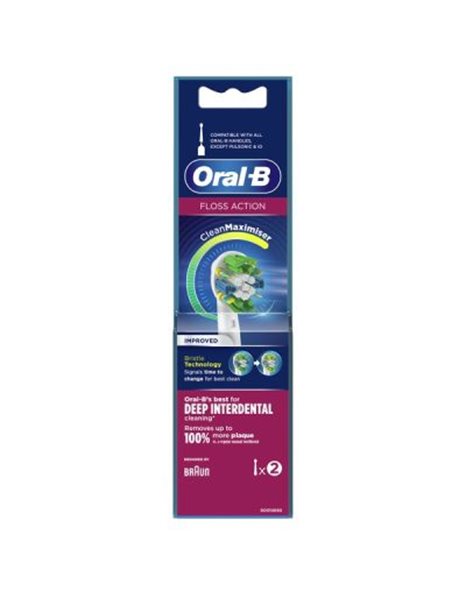 Oral-B Floss Action CleanMaximiser Ανταλλακτικές Κεφαλές Βουρτσίσματος 2 τμχ