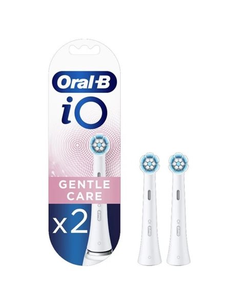 Oral-B iO Gentle Care Ανταλλακτικές Κεφαλές Ηλεκτρικής Οδοντόβουρτας Άσπρες, 2Τμχ.
