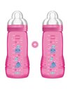 Mam Promo Easy Active Baby Bottle Μπιμπερό Με Θηλή Σιλικόνης 4+ Μηνών Ροζ  2x330ml κωδ.365SG