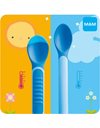 Mam Heat Sensitive Spoons & Cover 2 Θερμοευαίσθητα Κουτάλια με Θήκη 6m+ Γαλάζια κωδ.513B 1τμχ
