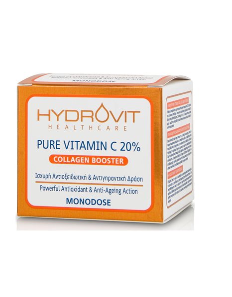 Hydrovit Pure Vitamin C 20% Collagen Booster Monodose Ορός Αντιγήρανσης Προσώπου, 60 caps