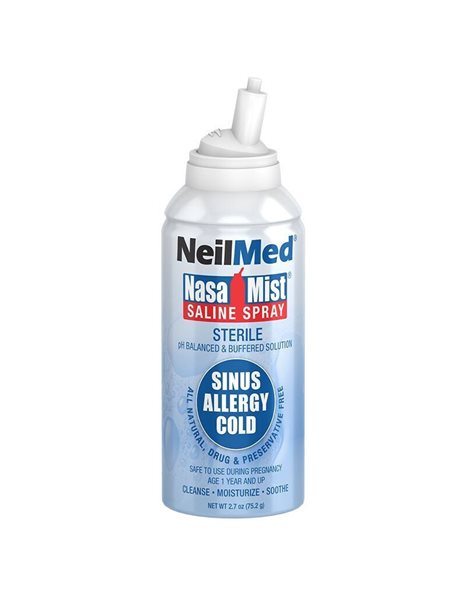 NeilMed NasaMist Saline Spray, Ρινικό Ισοτονικό Σπρέυ 75ml.