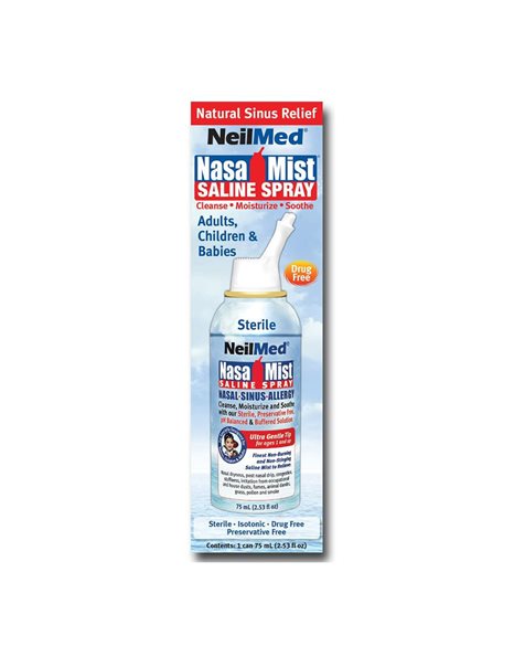 NeilMed NasaMist Saline Spray, Ρινικό Ισοτονικό Σπρέυ 75ml.