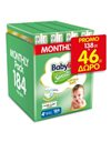 Babylino Sensitive Cotton Soft Πάνες No 4+ (10-15kg) Monthly Pack (4x46) 184 τμχ