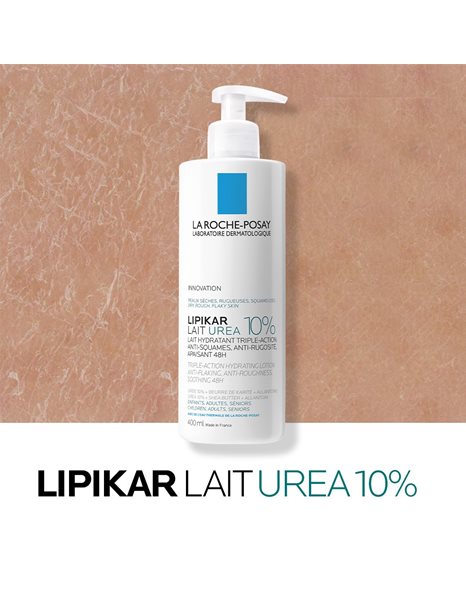 La Roche Posay Lipikar Lait Urea 10% Ενυδατικό Γαλάκτωμα Τριπλής Δράσης Για Το Ξηρό Τραχύ Δέρμα400ml