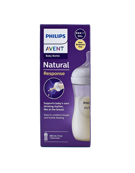 Philips Avent Natural Response Μπιμπερό Πλαστικό Θηλή 1+ μήνες, 260ml 1 τμχ SCY903/01