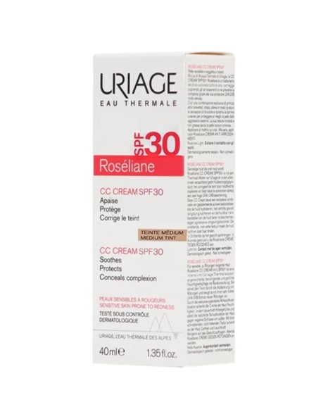Uriage Eau Thermale Spf30 Roseliane CC Cream Ενυδατική Κρέμα Κατά της Ερυθρότητας με Χρώμα 40ml