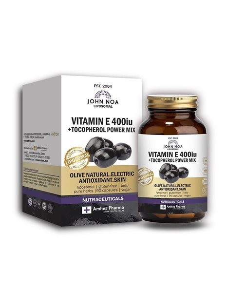 John Noa Liposomal Vitamin E 400iu 90 φυτικές κάψουλες 1τμχ
