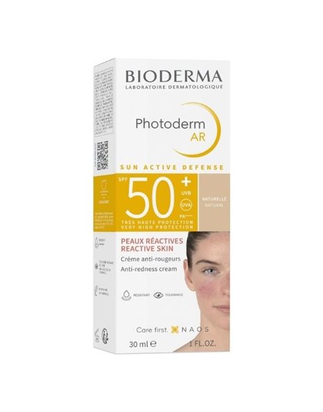 Bioderma Photoderm AR SPF50+ Tinted Αντηλιακή Κρέμα Προσώπου με Χρώμα Κατά της Ερυθρότητας 30ml