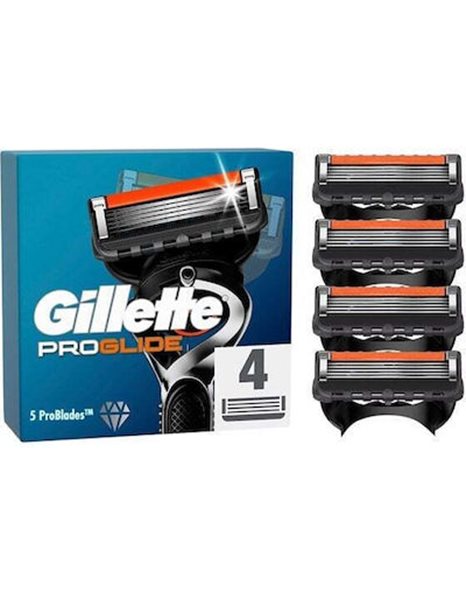 Gillette 5 Proglide Ανταλλακτικές Κεφαλές με 5 Λεπίδες 4τμχ