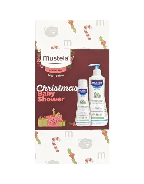 Mustela Promo Christmas Baby Shower Gentle Cleansing Gel 500ml & Mustela Cleansing Gel  200ml