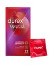 Durex Προφυλακτικά Sensitive Extra Lube Λεπτά 12τμχ