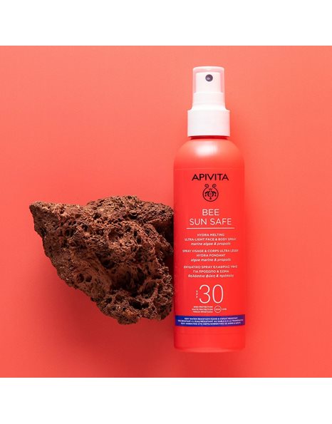 Apivita Bee Sun Safe Hydra Ενυδατικό Αντηλιακό Spray Ελαφριάς Υφής Για Πρόσωπο & Σώμα Με Θαλάσσια Φύκη και Πρόπολη SPF30,200ml