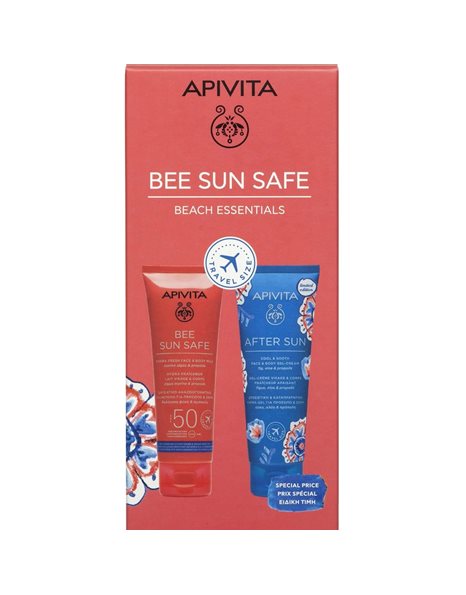 Apivita Bee Sun Safe Beach Essentials Hydra Fresh Γαλάκτωμα Πρόσωπο και Σώμα 100ml & After Sun 100ml