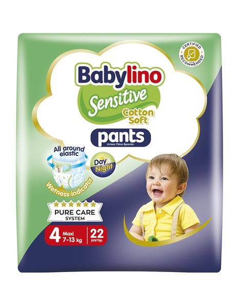 Babylino Sensitive Cotton Soft Πάνες Βρακάκι No. 4 για 7-13kg 22τμχ