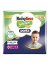 Babylino Sensitive Cotton Soft Extra Extra Large Πάνες Βρακάκι No. 8 για 20+kg 14τμχ