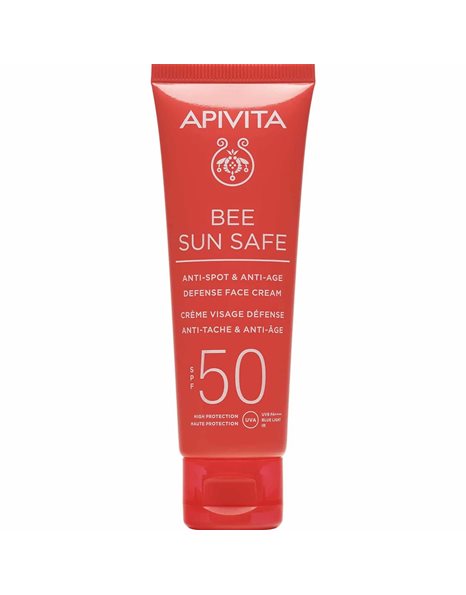 Apivita Bee Sun Safe Αντηλιακή Κρέμα Προσώπου κατά των Πανάδων & των Ρυτίδων SPF50, 50ml