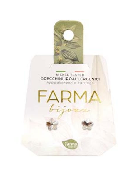 Farma Bijoux Flor 5mm Crystal Λουλούδι Υποαλλεργικά Σκουλαρίκια [BE210C01] 1 Ζευγάρι