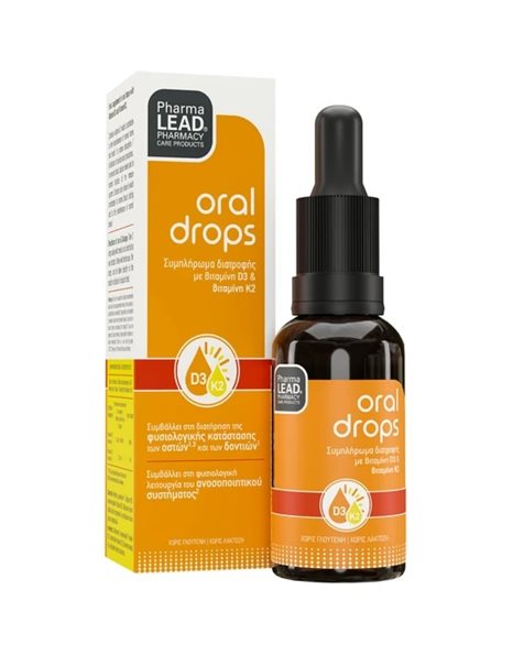 Pharmalead Oral Drops D3 & K2, Συμπλήρωμα Διατροφής Σε Σταγόνες 20ml.
