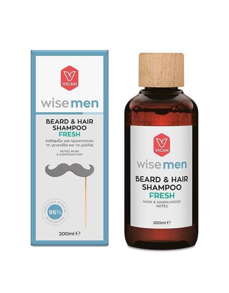 Vican Wise Men Fresh Box Ανδρικό Σετ με Eau de Toilette & Σαμπουάν για Μαλλιά και Γενειάδα, 2τμχ