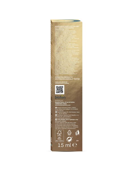 Bioten Hyaluronic Gold Ενυδατική & Αντιγηραντική Κρέμα Ματιών με Υαλουρονικό Οξύ 15ml
