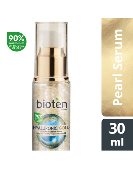 Bioten Hyaluronic Gold Pearl Serum Αντιρυτιδικός Ορός  για Αναδιαμόρφωση με Υαλουρονικό Οξύ,30 ml 