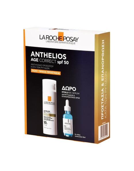 La Roche Posay Αnthelios Age Correct SPF50 + 50ml & Hyalu B5 Serum 10 ml
