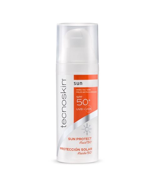 Tecnoskin Sun Protect Fluid SPF50+ Αντηλιακή Κρέμα Προσώπου για Λιπαρές & Ακνεϊκές Επιδερμίδες, 50ml