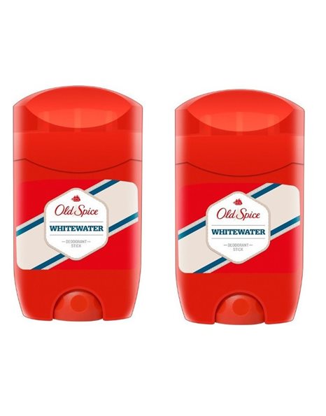 Old Spice Πακέτο Προσφοράς Whitewater Deodorant Stick Αποσμητικό για Άνδρες 2x50ml 1+1 Δώρο