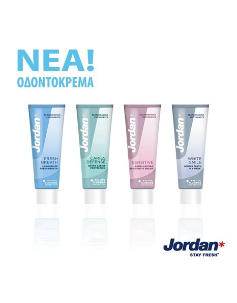 Jordan Stay Fresh Sensitive, Οδοντόκρεμα Για Ευαίσθητα Δόντια & Ούλα 75ml