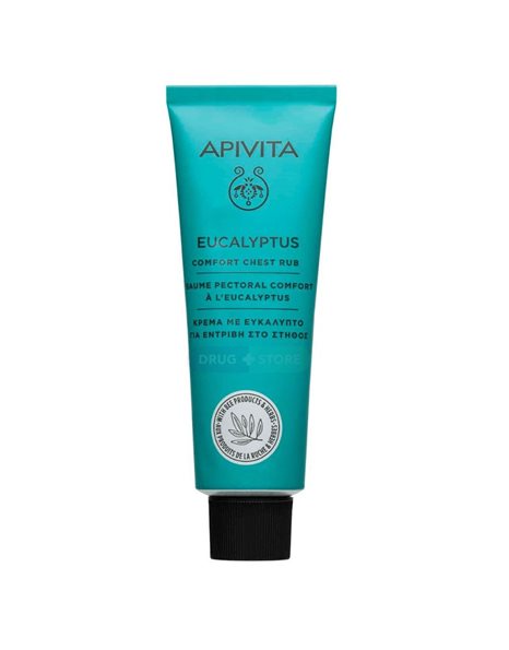 Apivita Eucalyptus Comfort Chest Rub, Κρέμα με Ευκάλυπτο για Εντριβή στο Στήθος 50ml