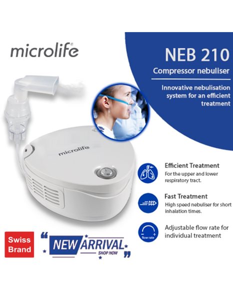Microlife NEB 210 Compressor Nebulizer, Νεφελοποιητής 1τμχ