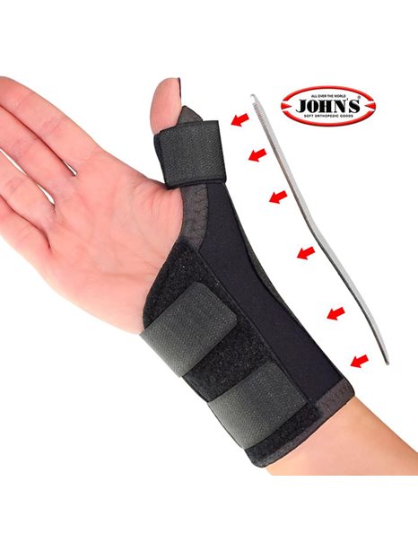 Johns 120105 Spika Aντίχειρα Neoprene σε Μαυρο Χρώμα Medium 1 τμχ