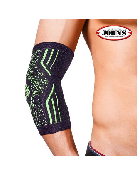 John's 22370 Αγκώνας Ελαστικός E-Force σε Μαυρο Χρώμα Μέγεθος:Medium 1τμχ