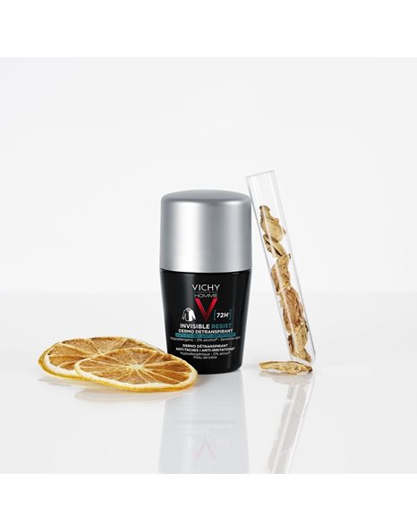 Vichy Invisible Resist Roll-On 72h Ανδρικό Αποσμητικό κατά των Σημαδιών & της Έντονης Εφίδρωσης,50ml