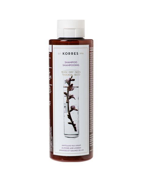 Korres Almond & Linseed Shampoo Σαμπουάν Με Αμύγδαλο & Λινάρι για Ξηρά Μαλλιά,2x250ml
