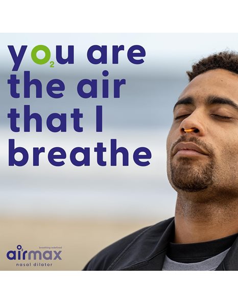 Airmax O2 Nasal Dilator Classic Medium Ρινικός Διαστολέας για Ευκολότερη Αναπνοή 2 Τεμάχια