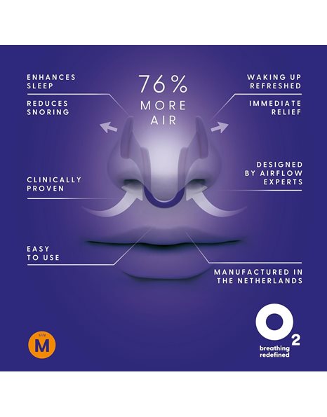 Airmax O2 Nasal Dilator Classic Medium Ρινικός Διαστολέας για Ευκολότερη Αναπνοή 2 Τεμάχια
