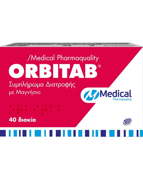 Medical Pharmaquality Orbitab Συμπλήρωμα Διατροφής Με Μαγνήσιο 40 ταμπλέτες