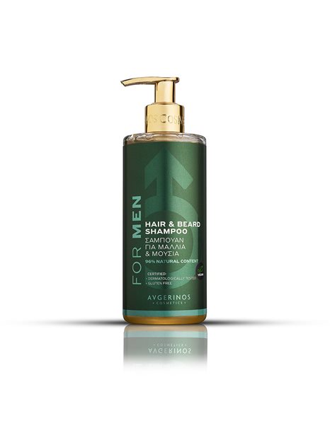Avgerinos Cosmetics Hair & Beard Σαμπουάν Καθημερινής Χρήσης για Μαλλιά και Γένια 300ml
