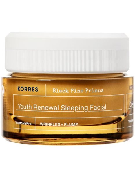 Korres Black Pine Primus Λείανση Ρυτίδων & Ελαστικότητα Κρέμα Νεότητας Νύχτας, 40ml