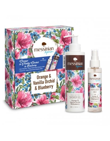 Messinian Spa Beauty Orange & Vanilla Orchid & Blueberry Hair & Body Mist 100ml + Αφρόλουτρο 300 ml 