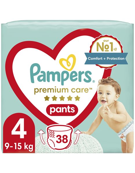 Pampers Premium Care Pants Πάνες Βρακάκι No. 4 για 9-15kg 38τμχ